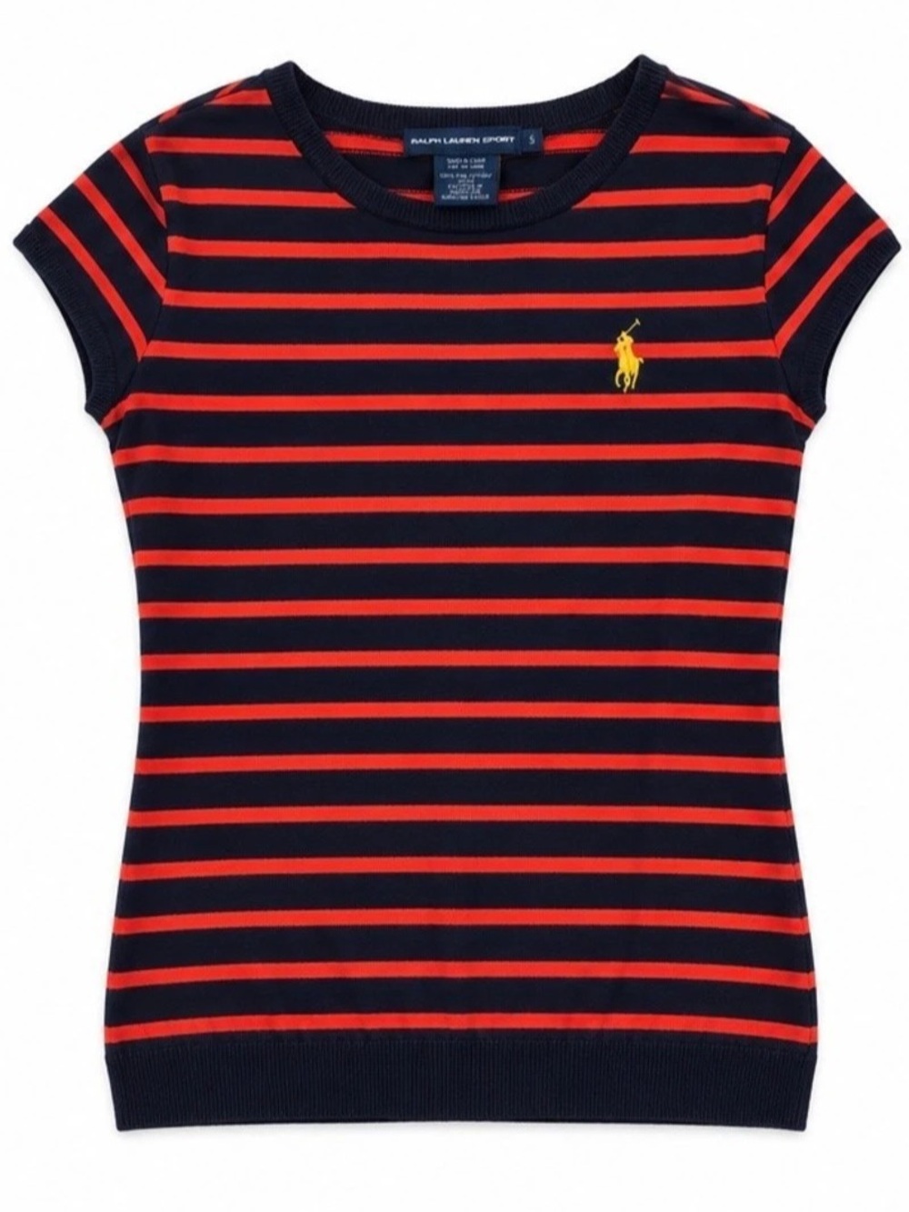 Ralph Lauren Polo Sport Striped Pima Cotton Sweater Size Small